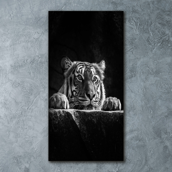 Cuadro decorativo en acrílico brillante vertical Tigre