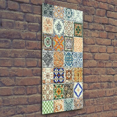 Cuadro decorativo en acrílico brillante vertical Azulejos de cerámica