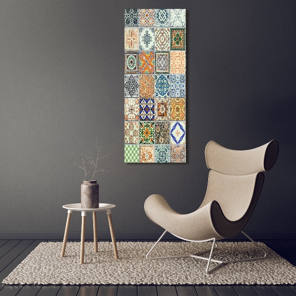 Cuadro decorativo en acrílico brillante vertical Azulejos de cerámica