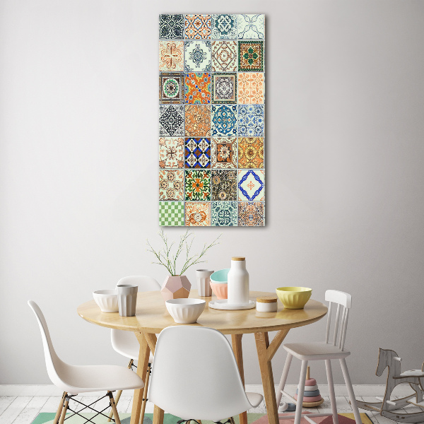 Cuadro decorativo en acrílico brillante vertical Azulejos de cerámica