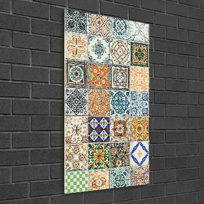 Cuadro decorativo en acrílico brillante vertical Azulejos de cerámica