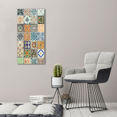 Cuadro decorativo en acrílico brillante vertical Azulejos de cerámica