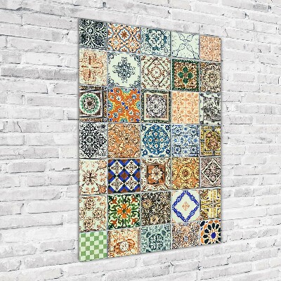 Cuadro decorativo en acrílico brillante vertical Azulejos de cerámica