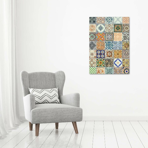 Cuadro decorativo en acrílico brillante vertical Azulejos de cerámica