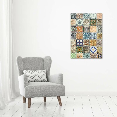 Cuadro decorativo en acrílico brillante vertical Azulejos de cerámica