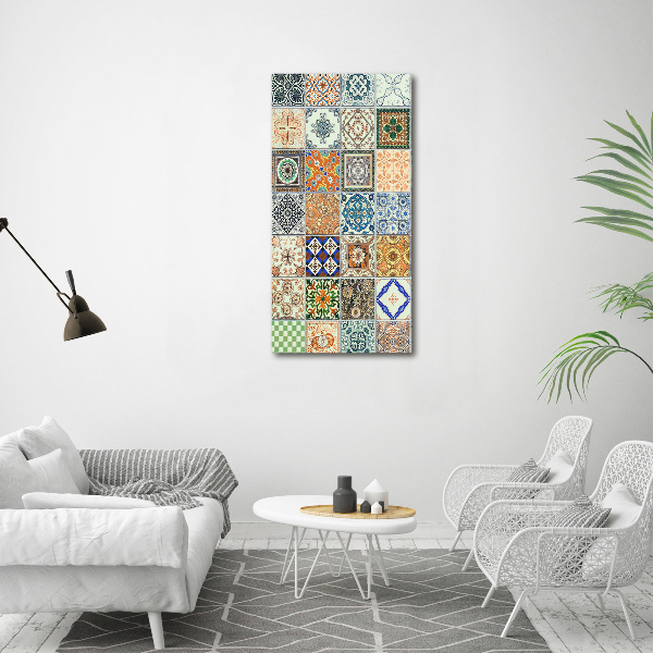 Cuadro decorativo en acrílico brillante vertical Azulejos de cerámica