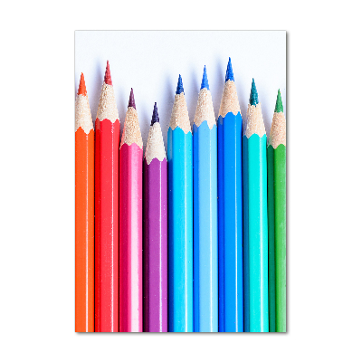 Cuadro decorativo en acrílico brillante vertical Lápices de colores