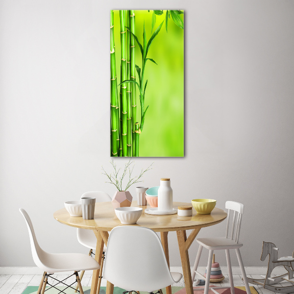 Cuadro decorativo en acrílico brillante vertical Bambú