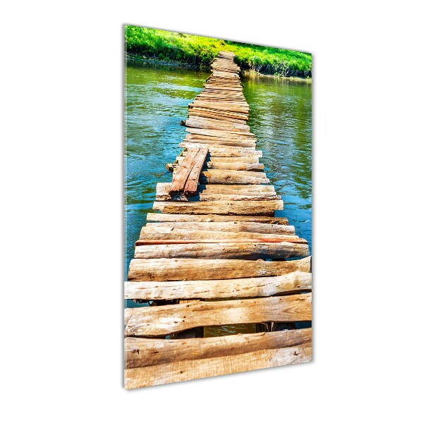 Cuadro de metacrilato vertical Puente de madera