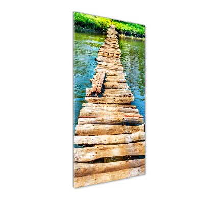 Cuadro de metacrilato vertical Puente de madera
