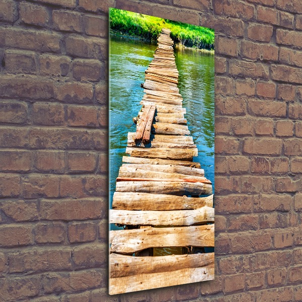 Cuadro de metacrilato vertical Puente de madera