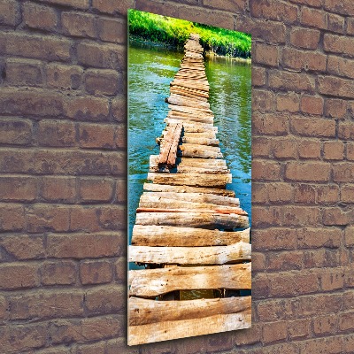 Cuadro de metacrilato vertical Puente de madera