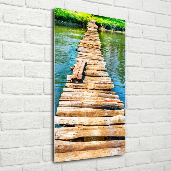 Cuadro de metacrilato vertical Puente de madera
