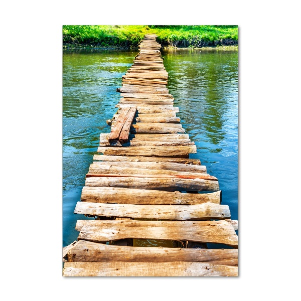 Cuadro de metacrilato vertical Puente de madera