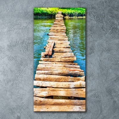 Cuadro de metacrilato vertical Puente de madera