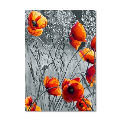 Cuadro de metacrilato vertical Amapolas de campo