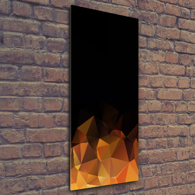 Cuadro decorativo en acrílico brillante vertical Triángulos abstractos