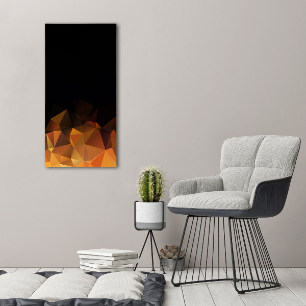 Cuadro decorativo en acrílico brillante vertical Triángulos abstractos