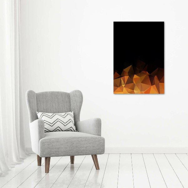 Cuadro decorativo en acrílico brillante vertical Triángulos abstractos