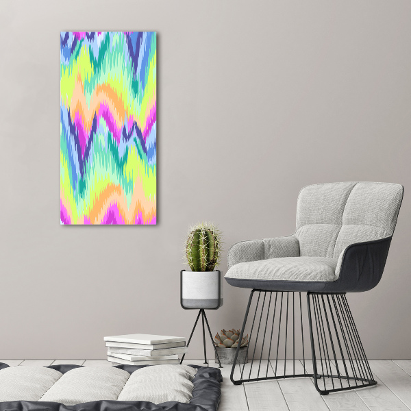 Cuadro decorativo en acrílico brillante vertical Fondo de arcoíris