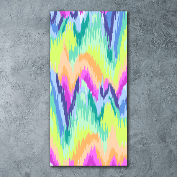 Cuadro decorativo en acrílico brillante vertical Fondo de arcoíris