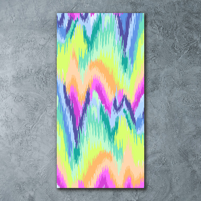 Cuadro decorativo en acrílico brillante vertical Fondo de arcoíris