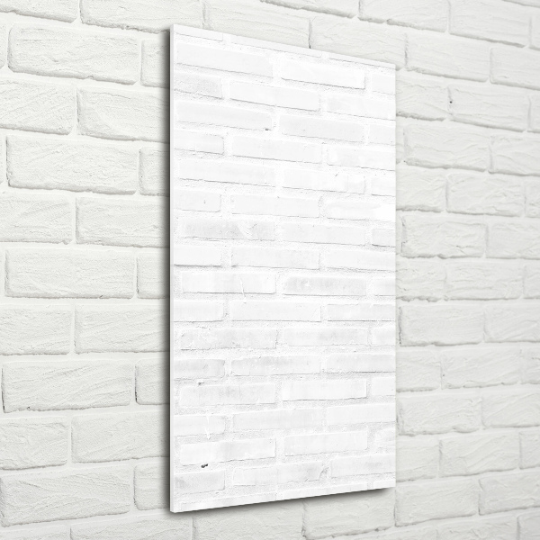 Cuadro de metacrilato moderno efecto cristal vertical pared de ladrillos