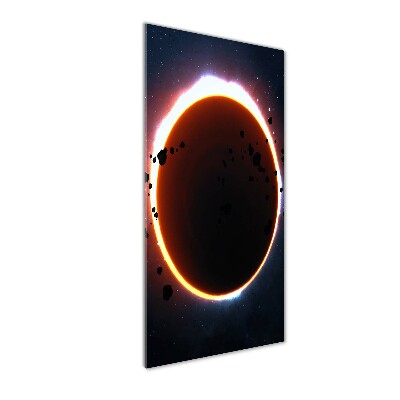 Cuadro de metacrilato moderno efecto cristal vertical Eclipse solar