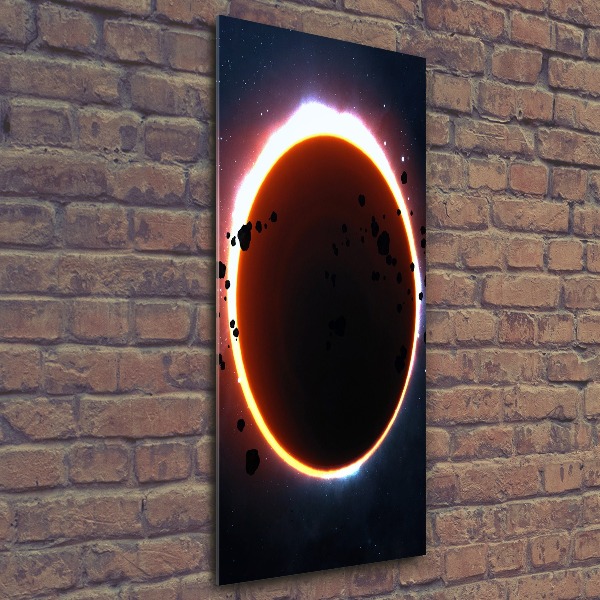 Cuadro de metacrilato moderno efecto cristal vertical Eclipse solar