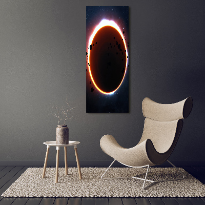 Cuadro de metacrilato moderno efecto cristal vertical Eclipse solar