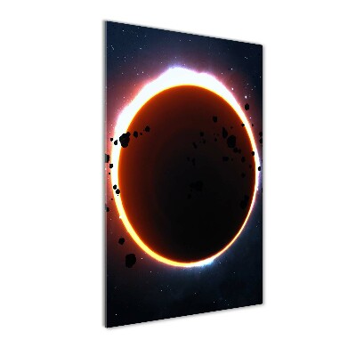 Cuadro de metacrilato moderno efecto cristal vertical Eclipse solar