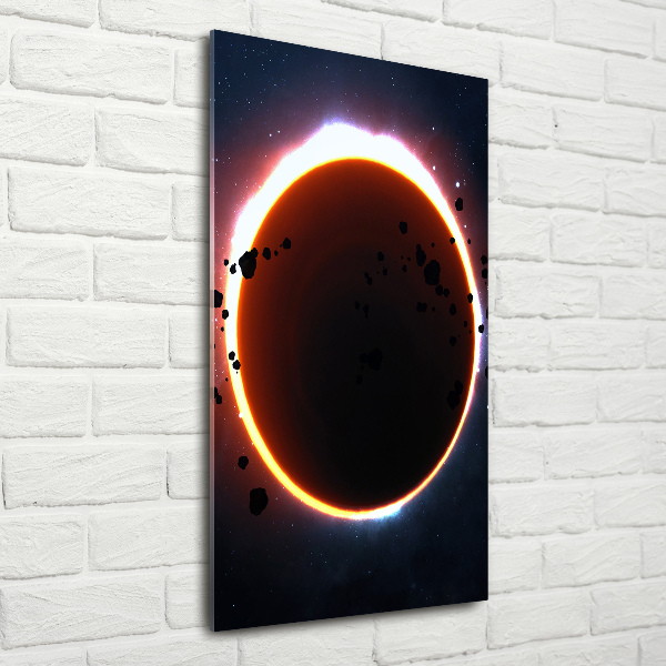 Cuadro de metacrilato moderno efecto cristal vertical Eclipse solar
