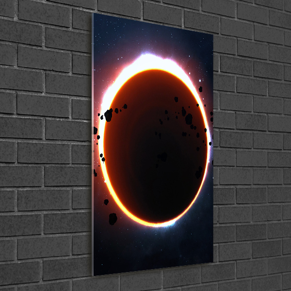 Cuadro de metacrilato moderno efecto cristal vertical Eclipse solar