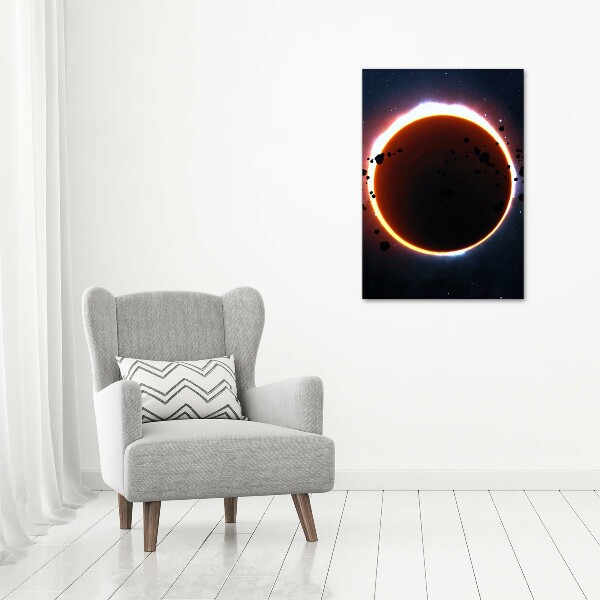 Cuadro de metacrilato moderno efecto cristal vertical Eclipse solar
