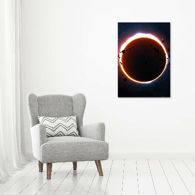 Cuadro de metacrilato moderno efecto cristal vertical Eclipse solar