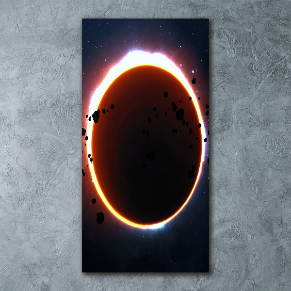Cuadro de metacrilato moderno efecto cristal vertical Eclipse solar