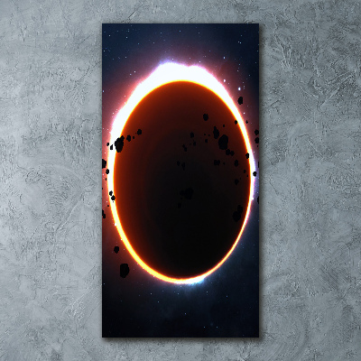 Cuadro de metacrilato moderno efecto cristal vertical Eclipse solar