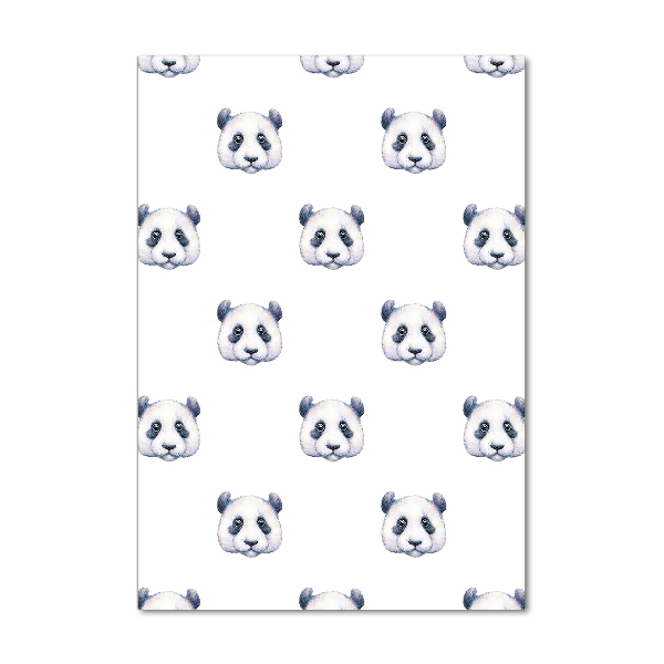 Cuadro de metacrilato moderno efecto cristal vertical Pandas