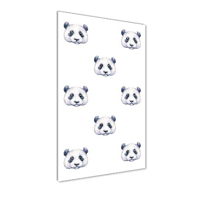 Cuadro de metacrilato moderno efecto cristal vertical Pandas