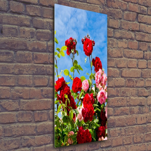 Cuadro de metacrilato moderno efecto cristal vertical Brezo