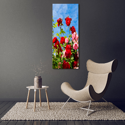 Cuadro de metacrilato moderno efecto cristal vertical Brezo
