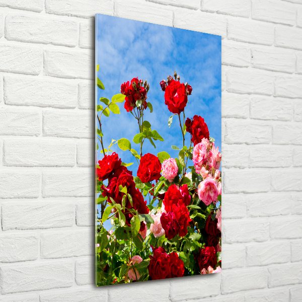 Cuadro de metacrilato moderno efecto cristal vertical Brezo