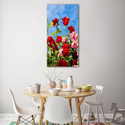 Cuadro de metacrilato moderno efecto cristal vertical Brezo