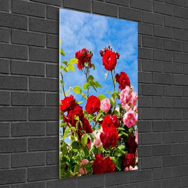 Cuadro de metacrilato moderno efecto cristal vertical Brezo