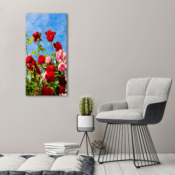 Cuadro de metacrilato moderno efecto cristal vertical Brezo