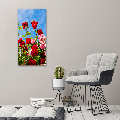 Cuadro de metacrilato moderno efecto cristal vertical Brezo