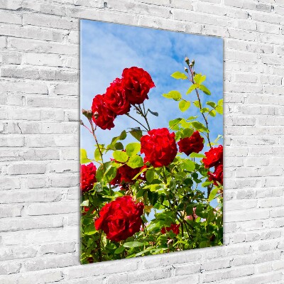 Cuadro de metacrilato moderno efecto cristal vertical Brezo