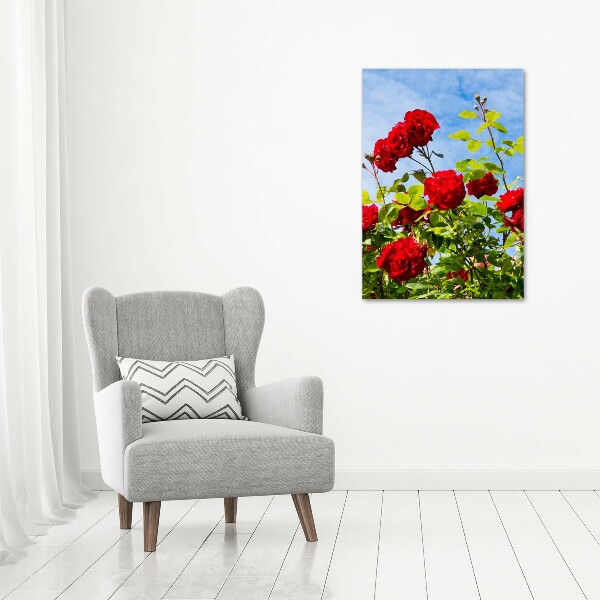 Cuadro de metacrilato moderno efecto cristal vertical Brezo