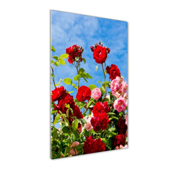 Cuadro de metacrilato moderno efecto cristal vertical Brezo