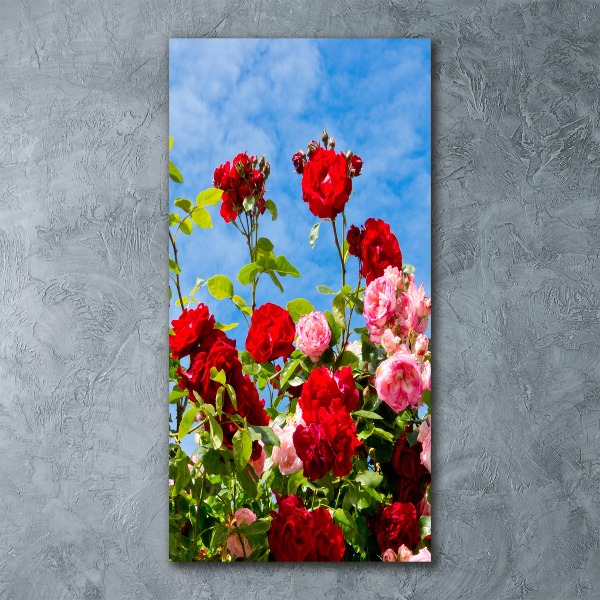 Cuadro de metacrilato moderno efecto cristal vertical Brezo